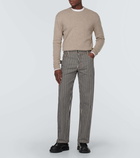 Bottega Veneta Striped cotton drill straight pants