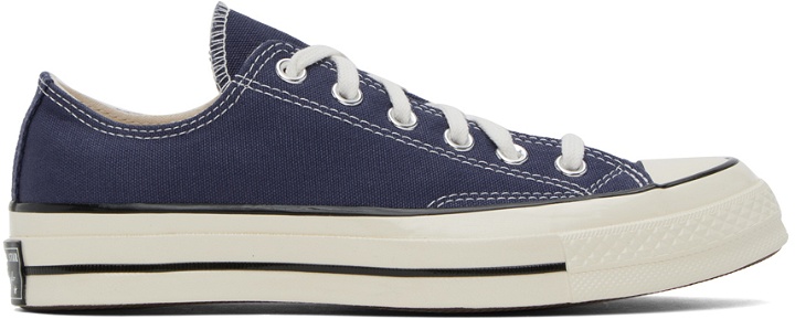 Photo: Converse Navy Chuck 70 Low Top Sneakers