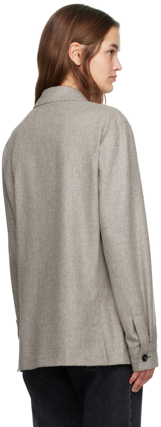 ZEGNA Gray Oversized Jacket