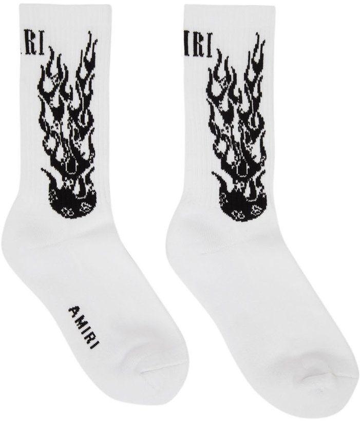 Photo: AMIRI White Flames Socks