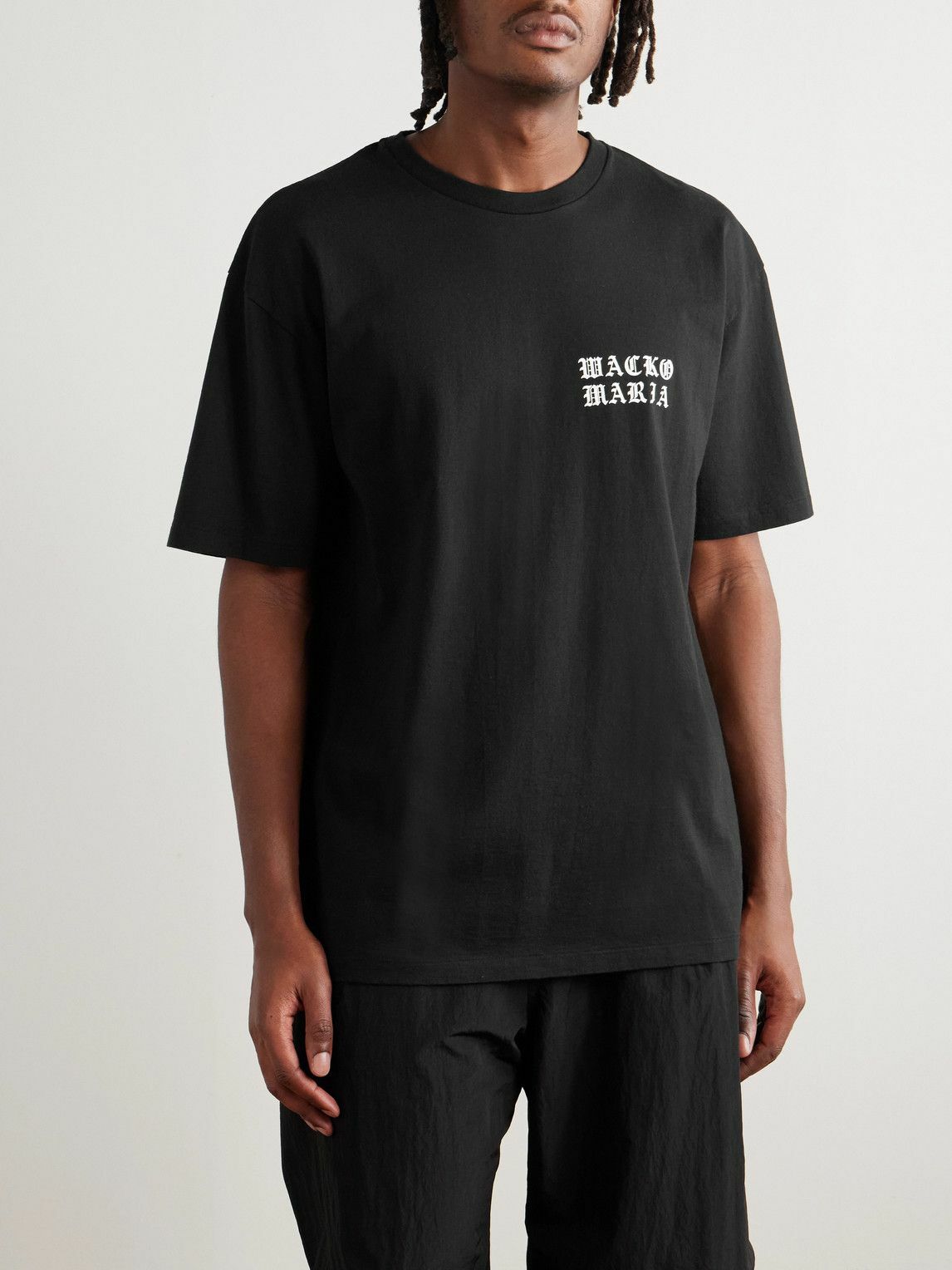 Wacko Maria - Logo-Print Cotton-Jersey T-Shirt - Black