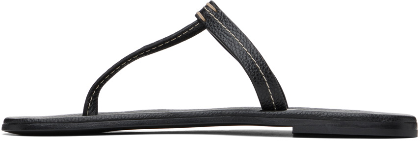 TOTEME Black 'The T-Strap' Sandals Toteme
