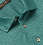 Loro Piana - Linen-Jersey Polo Shirt - Blue