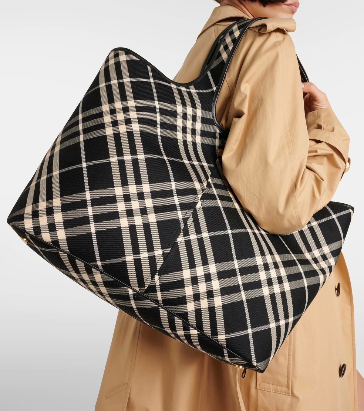 Burberry Burberry Check Medium canvas tote bag
