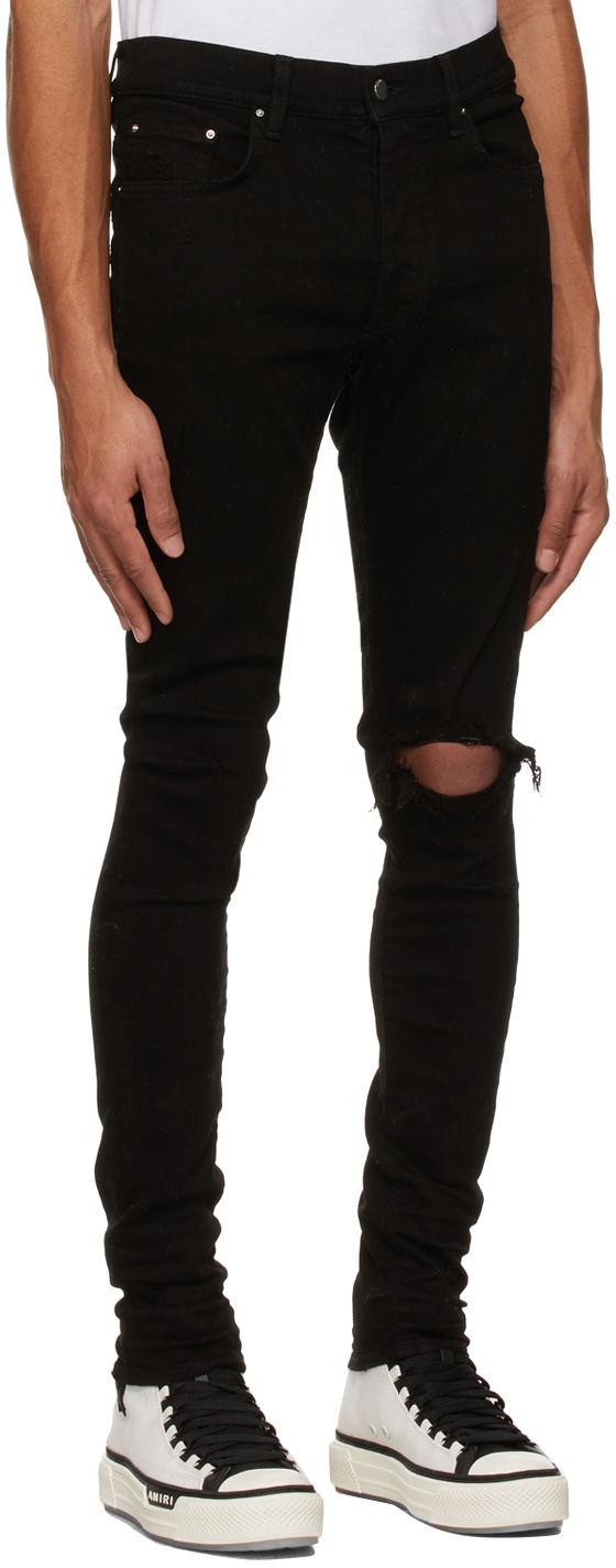 AMIRI Black Broken Jeans