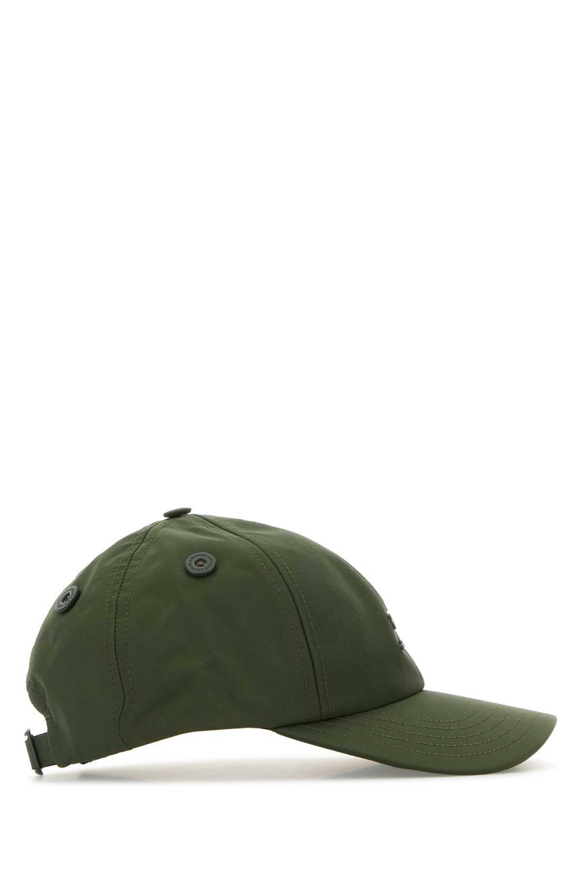 Ami Alexandre Mattiussi Olive Green Nylon Baseball Cap AMI