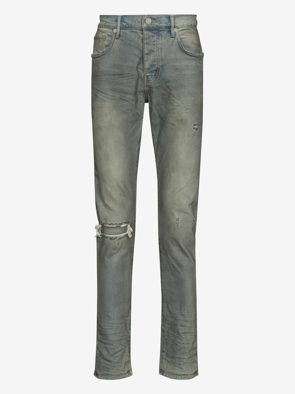 Purple Brand Distressed Slim Leg Jeans