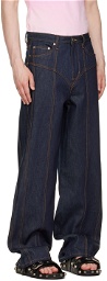 Jean Paul Gaultier Blue 'The JPG Raw Jeans' Jeans