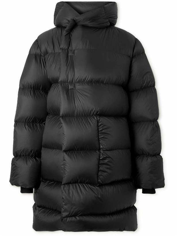 Photo: Rick Owens - Oversized Quilted Nylon Hooded Down Jacket - Black