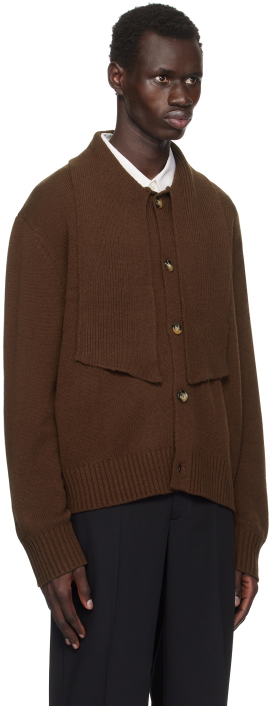 トップス CMMN SWDN Seth Wool Knit Cardigan sizeS CMMN SWDN Brown Seth Cardigan CMMN SWDN