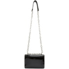 Versus Black Patent Safety Pin Shoulder Bag