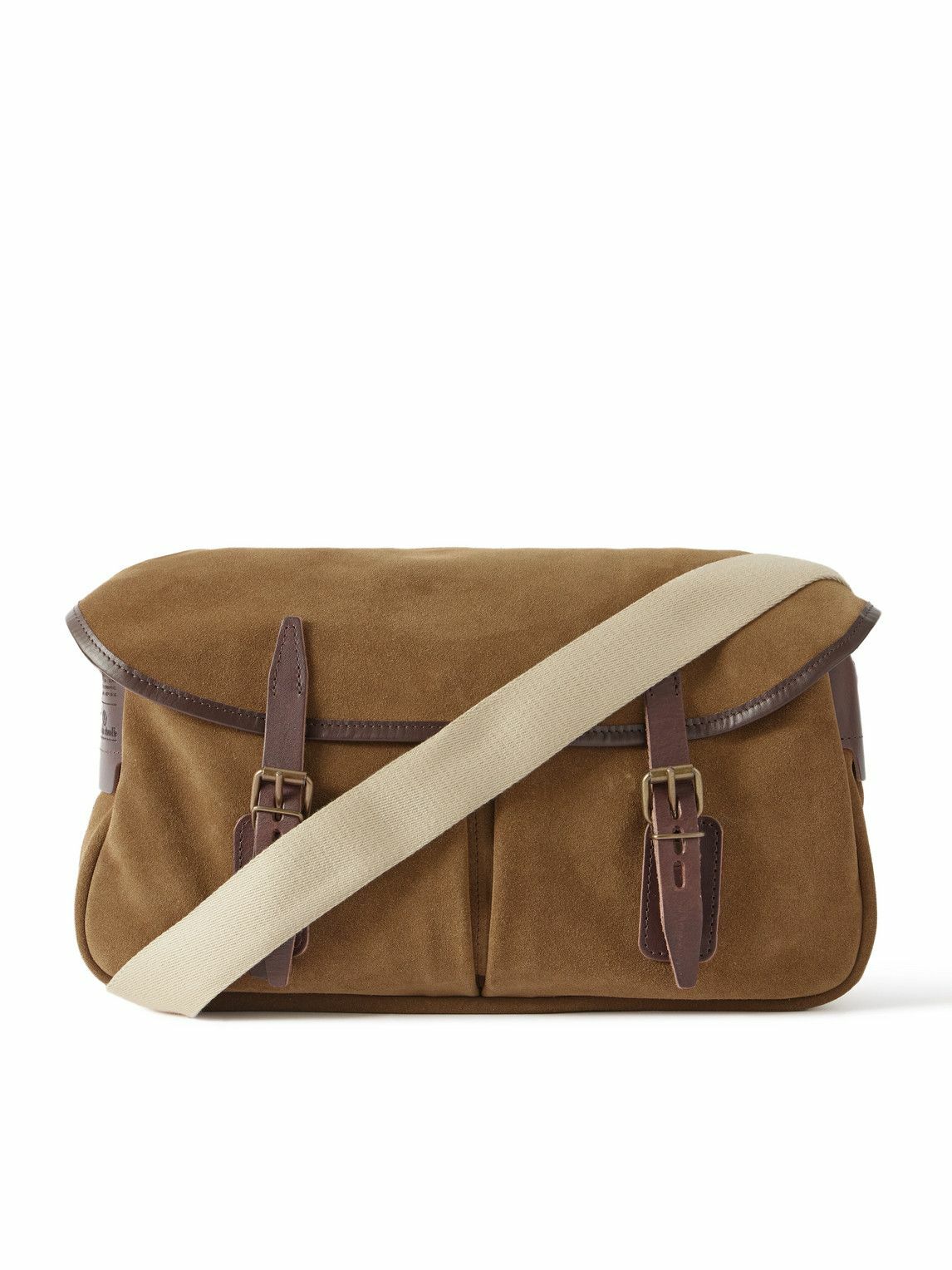 Bleu de Chauffe - Fisherman's Musette Leather-Trimmed Suede Messenger Bag