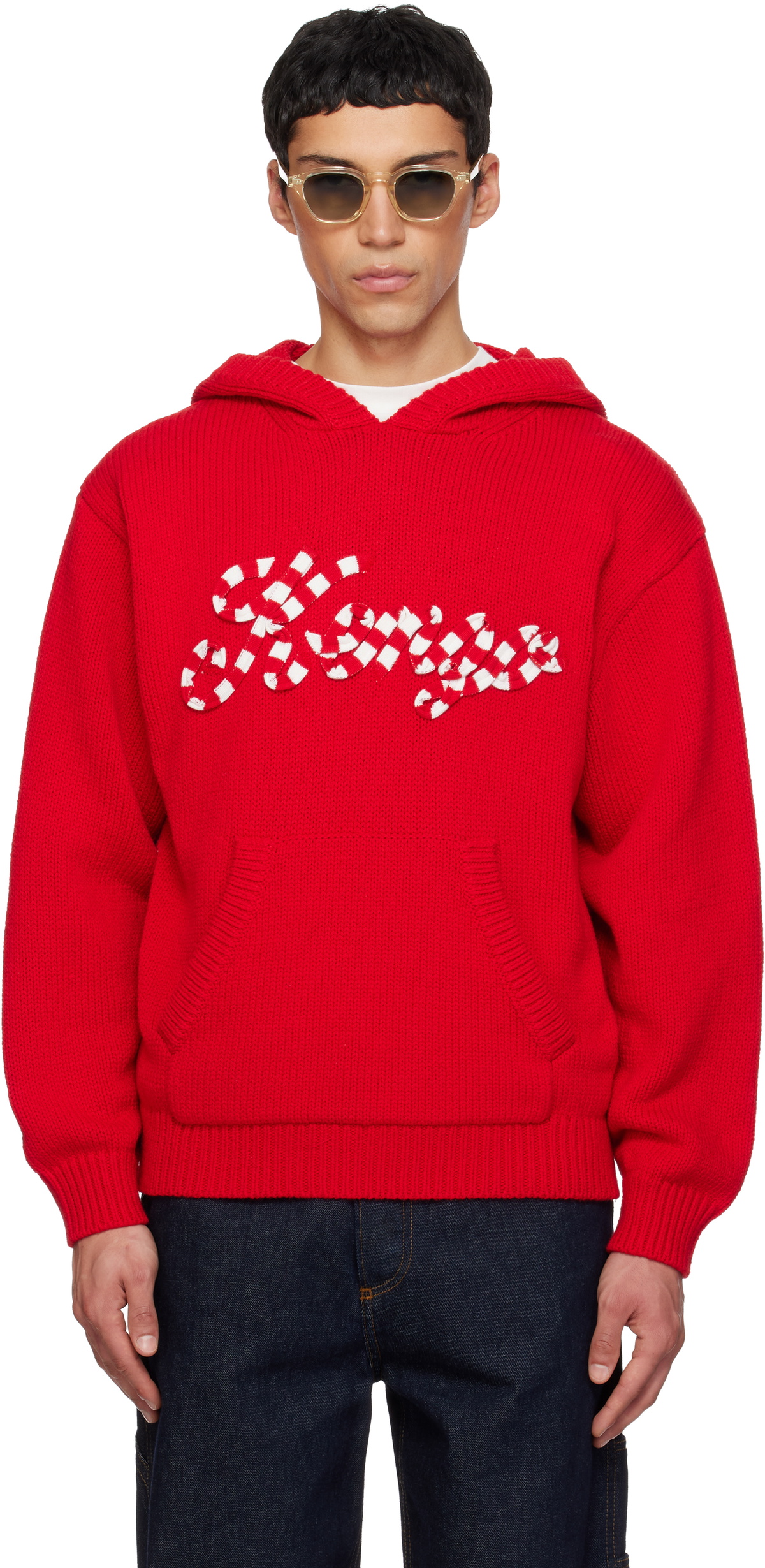 Kenzo Red Kenzo Paris 'KENZO Winter Holidays' Embroidered Hoodie