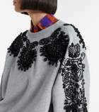 Dries Van Noten Embellished cotton jersey sweatshirt