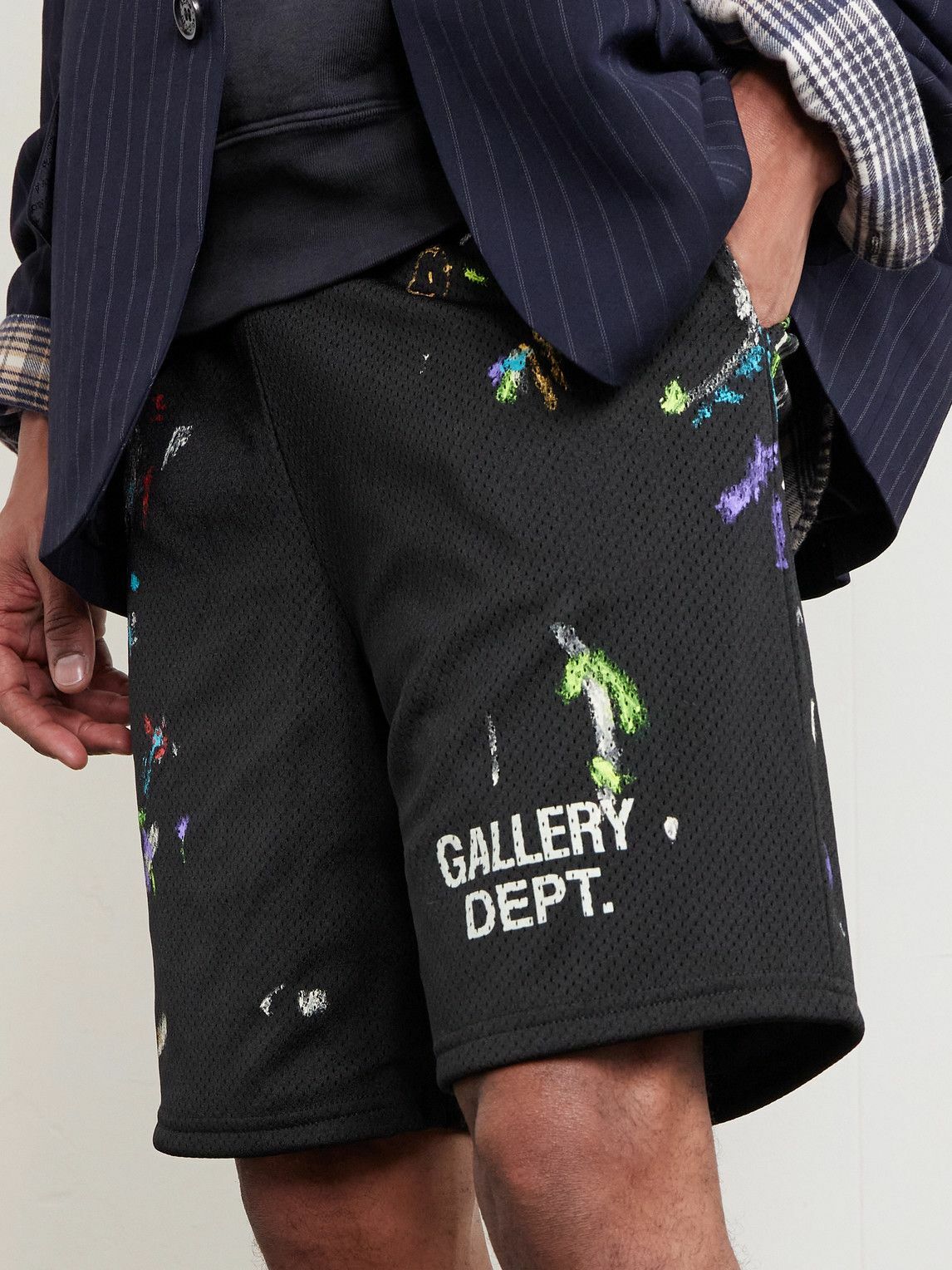 Gallery Dept. - Studio Gym Straight-Leg Paint-Splattered Mesh