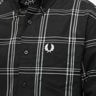 Fred Perry Authentic Men's Twill Check Shirt in Black