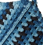 Story Mfg. - Crocheted Organic Cotton Messenger Bag - Blue