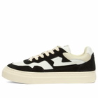 Stepney Workers Club Men's Pearl S-Strike Suede Leather Sneaker in Black White