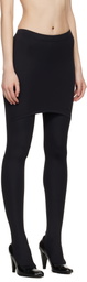 VETEMENTS Black Push-Up Front Skirt Tights