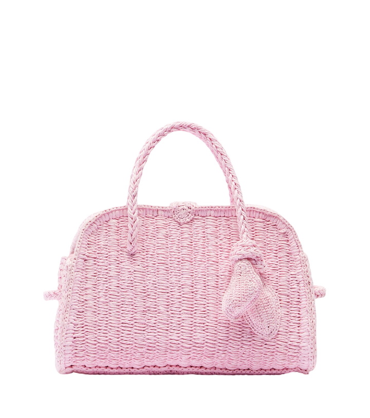 Photo: Jacquemus Turismo Small raffia-effect bowling bag