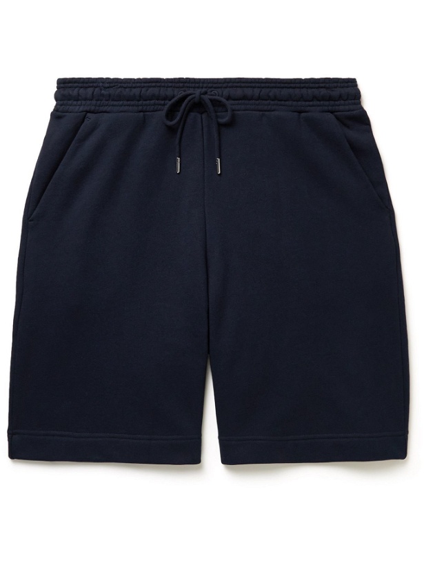 Photo: Ninety Percent - Wide-Leg Organic Cotton-Jersey Drawstring Shorts - Blue