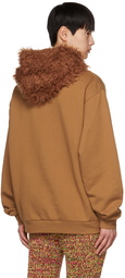 Marni Tan Faux-Fur Hoodie