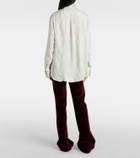 Tod's Scarf-detail satin jacquard blouse