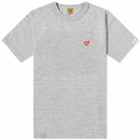 Human Made Men's Heart Badge Slub T-Shirt in Grey