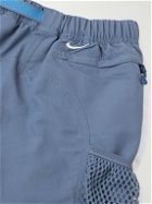 Nike - ACG Snowgrass Straight-Leg Belted Nylon Cargo Shorts - Blue