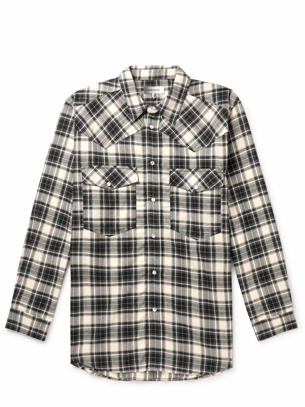 Photo: Isabel Marant - Manem Checked Organic Cotton-Flannel Shirt - Black