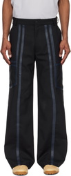 Stanley Raffington Black Tailored Cargo Pants