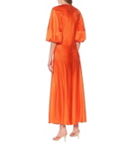 Lee Mathews Silk-satin midi dress
