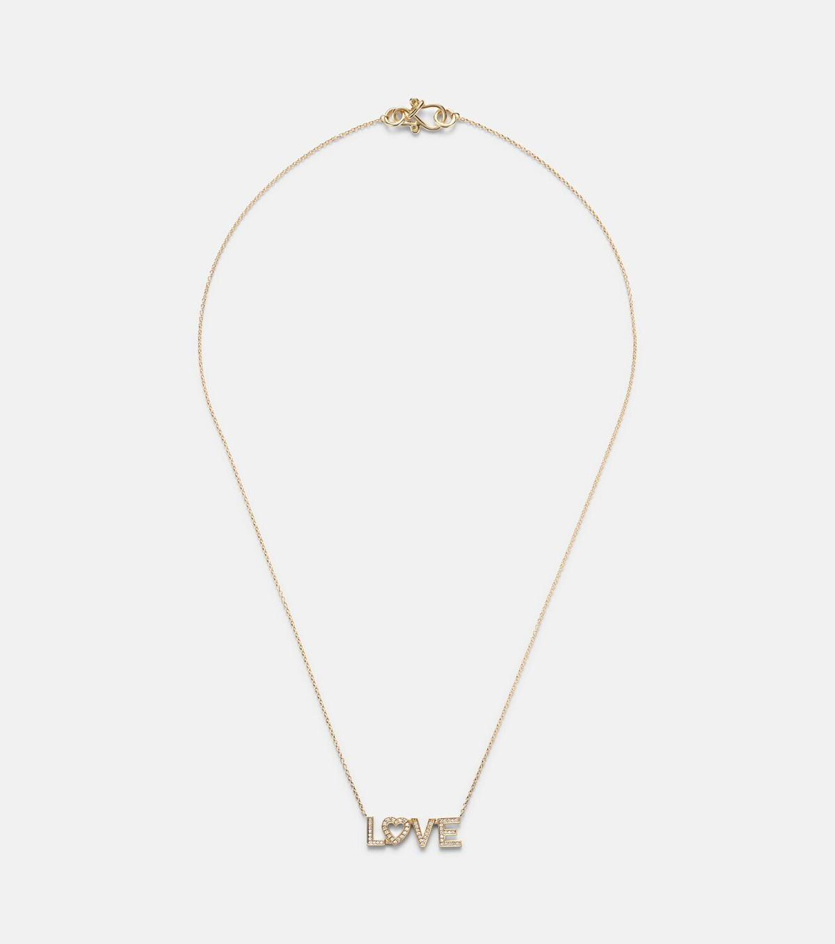 Sophie Bille Brahe Love 18kt gold necklace with diamonds