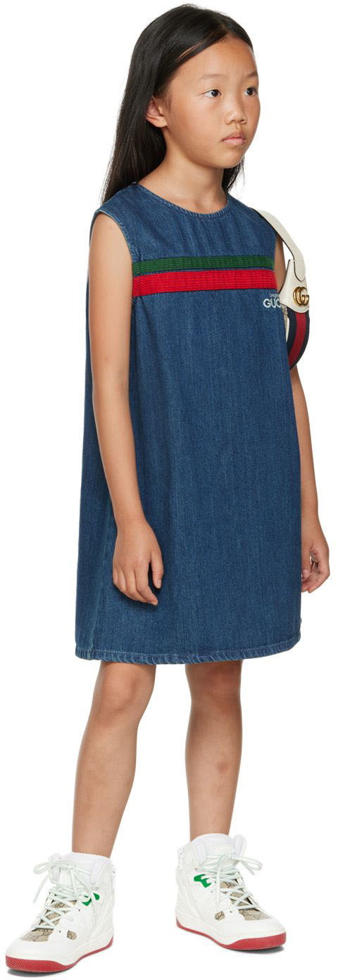 Gucci Kids Indigo 'Original Gucci' Dress Gucci