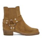 Re/Done Tan Suede Short Cavalry Boots