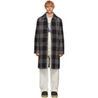 Acne Studios Grey Wool Check Coat