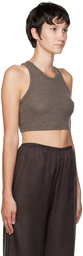 LESET Brown Lauren Tank Top