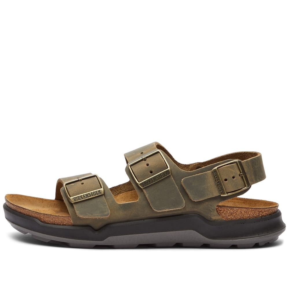 Birkenstock Milano Crosstown in Faded Khaki Oiled Leather Birkenstock