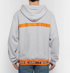 Heron Preston - Printed Mélange Loopback Cotton-Jersey Hoodie - Men - Gray