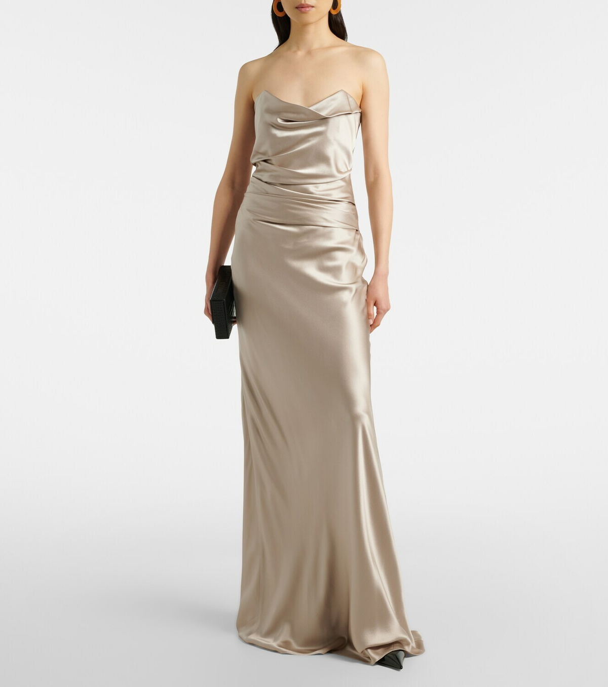 The Sei Silk satin bustier gown
