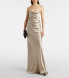 The Sei Silk satin bustier gown