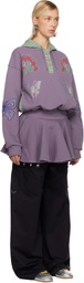 Chopova Lowena Purple Quimby Hooded Midi Dress