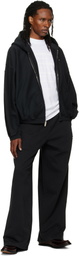 Alexander Wang Black Logo Print Oversized Sweatpants