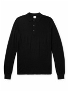 Aspesi - Slim-Fit Wool Polo Shirt - Black