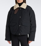 Loewe Padded shearling-trimmed cotton-blend jacket