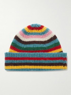 Paul Smith - Striped Ribbed Wool Beanie