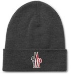 Moncler Grenoble - Logo-Appliquéd Virgin Wool Beanie - Gray