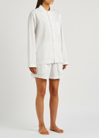 Tekla Unisex Poplin Pyjama Shorts White