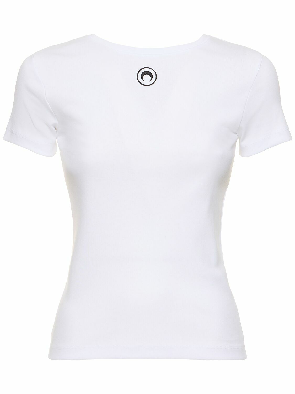 Photo: MARINE SERRE Cotton Rib Short Sleeve T-shirt