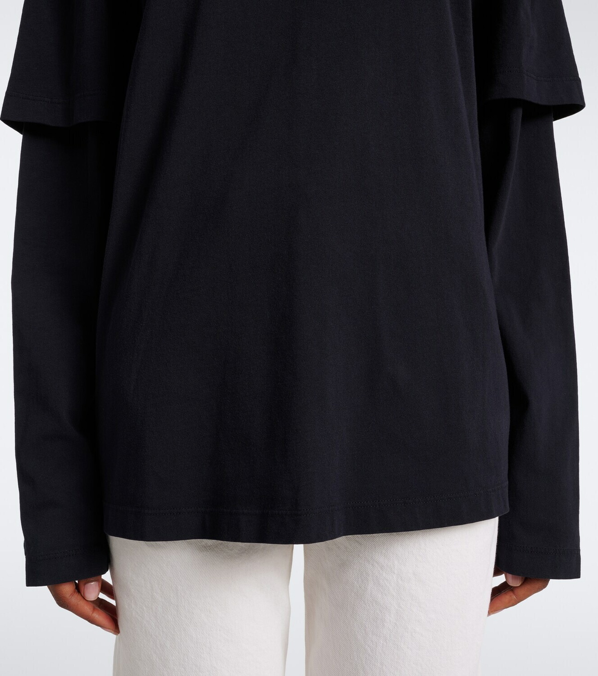 Agolde Lois layered cotton jersey T-shirt